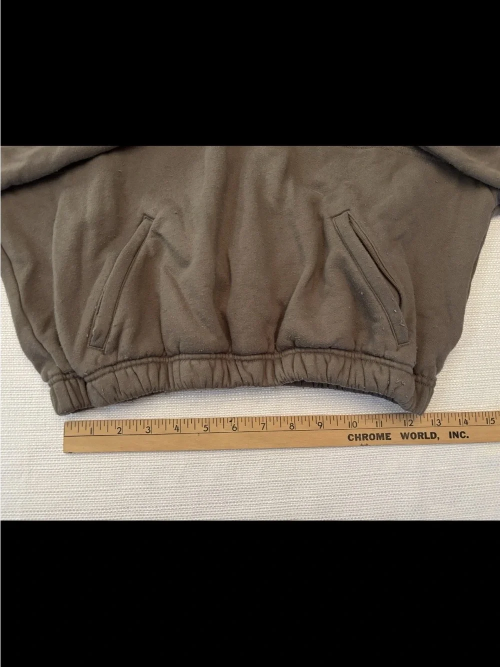 Alo Yoga Womens XS Refresh Stadium Half Zip Hoodie Brown Cropped French Terry